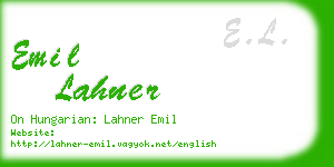 emil lahner business card